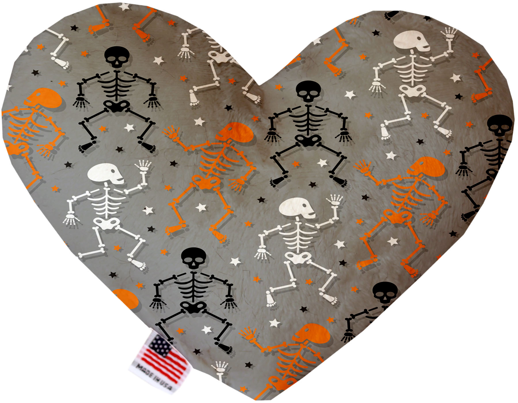 Skeletons Dancing 6 Inch Heart Dog Toy
